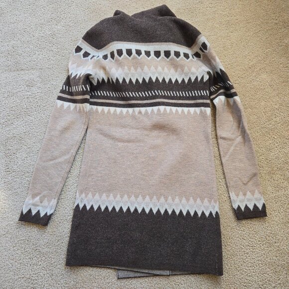 Toad & Co Heartfelt Merino Wool Hoodie XS Brown & Tan - Picture 10 of 10